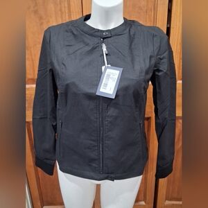 Elegant Black Bomber Jacket for Women
